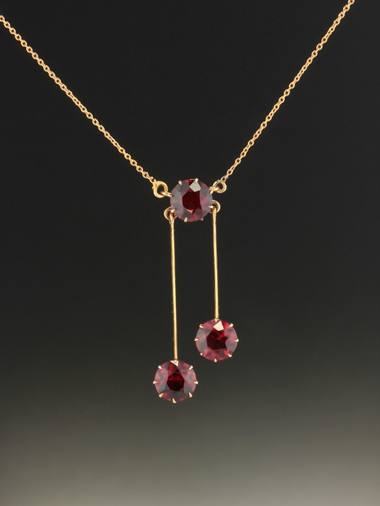 edwardian garnet necklace