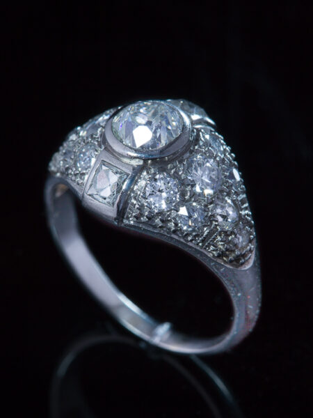 Art Deco Diamond And Platinum Elegant Ring